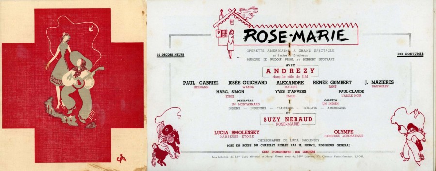 Couverture du programme et distribution du 1er fvrier 1945 