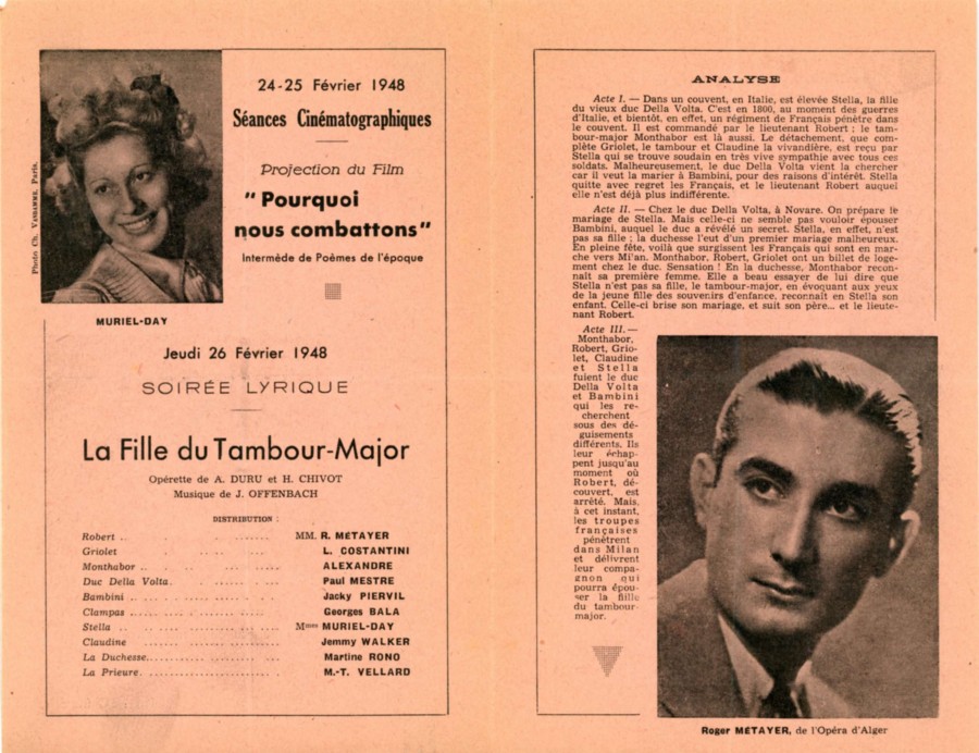 Programme du 24-25 fvrier 1948 avec distribution