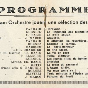 Programme du 19 octobre 1948 avec la distribution