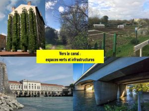 Vers le canal : espaces verts et infrastructures