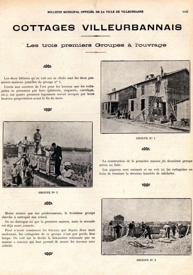 Reportage pour le Bulletin municipal, annes 1930