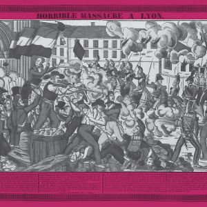 Horrible massacre  Lyon : la rvolte des canuts de 1834, Anonyme, estampe collection BNF - Gallica.