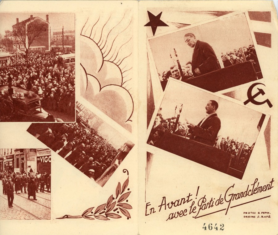 Extrait de la notice nécrologique de Jules Grandclément, 1935.Archives municipales de Villeurbanne / Le Rize, 3 D 8.