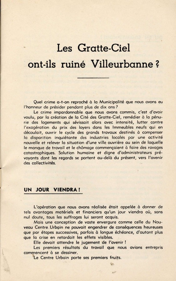Lazare Goujon,Le Crime que jai commis, 1937. Page intrieure de l' ouvrage. Archives municipales de Villeurbanne / Le Rize. 