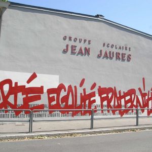 Faade du groupe scolaire Jean-Jaurs, Villeurbanne. Photographie : Gilles Michalet.