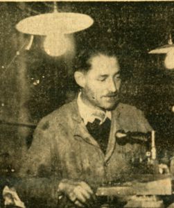 Bussière dans son atelier, Le Progrès 31.10.1936