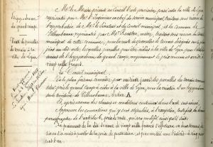 dlibration du conseil municipal de Villeurbanne du 7 juillet 1865. (1D265)