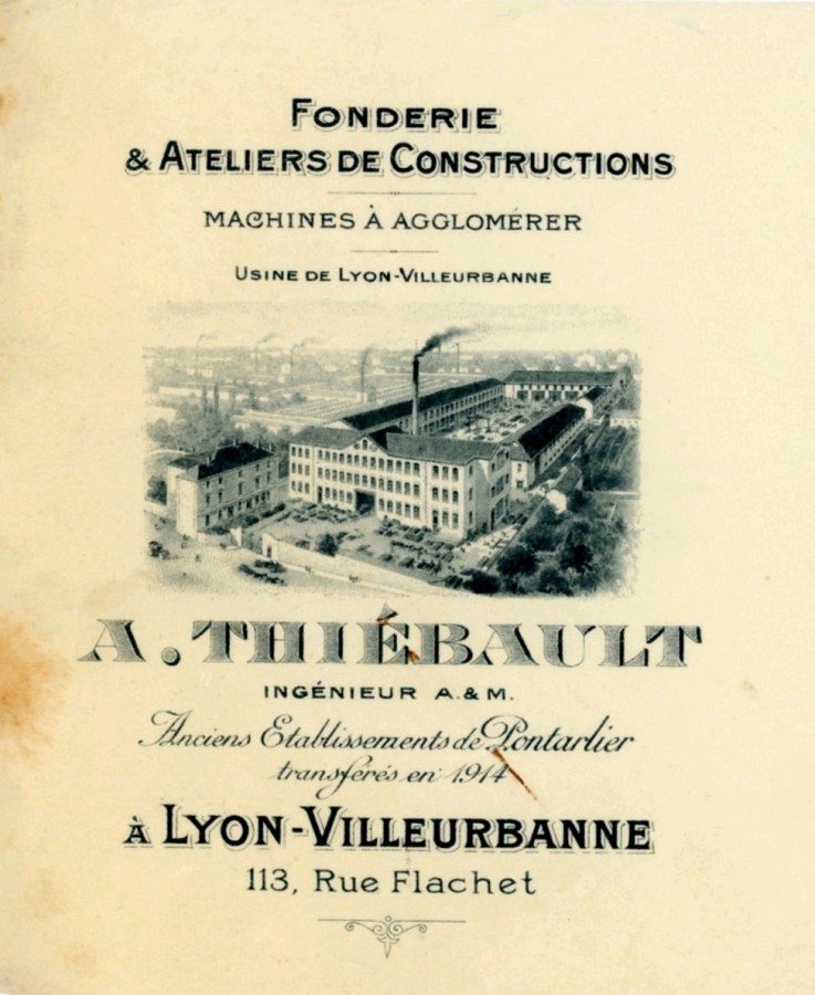 carte publicitaire des tablissements A. Thibault