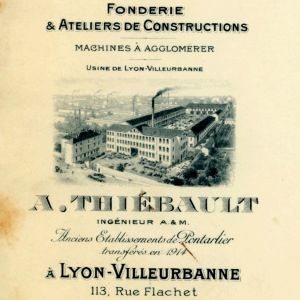 carte publicitaire des établissements A. Thiébault