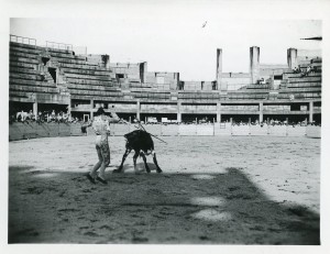 Spectacle de tauromachie dans le Stadium,10 juillet 1949, photo Egea et Gaymard (21Fi123f)
