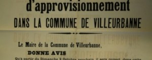 Affiche publique annonant la cration du march de la mairie en 1892- 4F1 - AMV