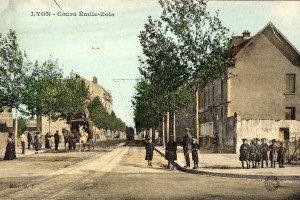 Cours Emile-Zola, carte postale couleur