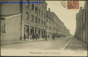 Cours de la République. Carte postale, datée par tampon de la poste de 1907, éd. Brun. [cote 2Fi120]
