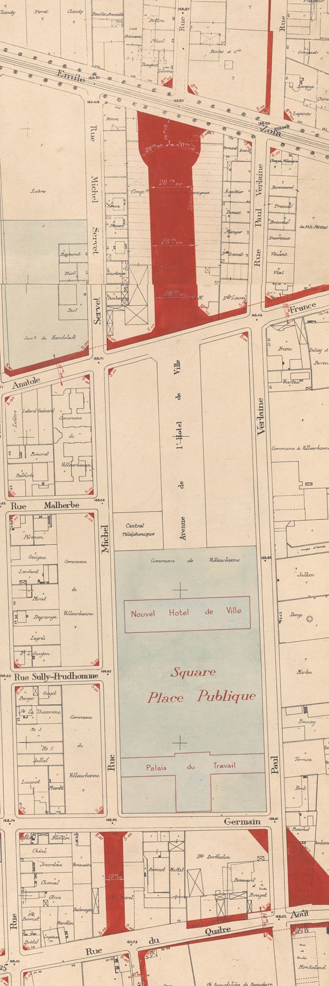 Extrait du plan d'extension de 1932.
