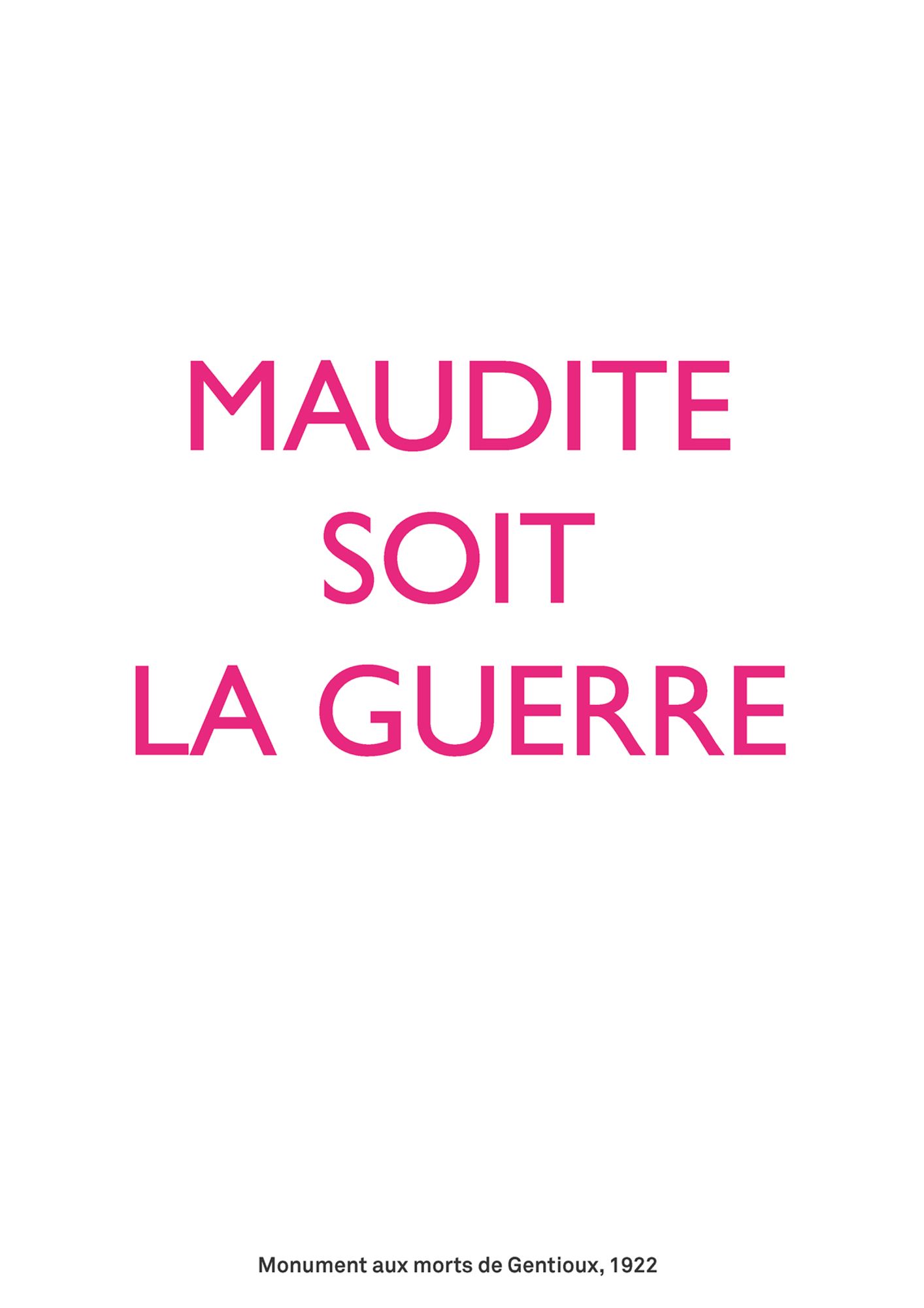 Maudite soit la guerre