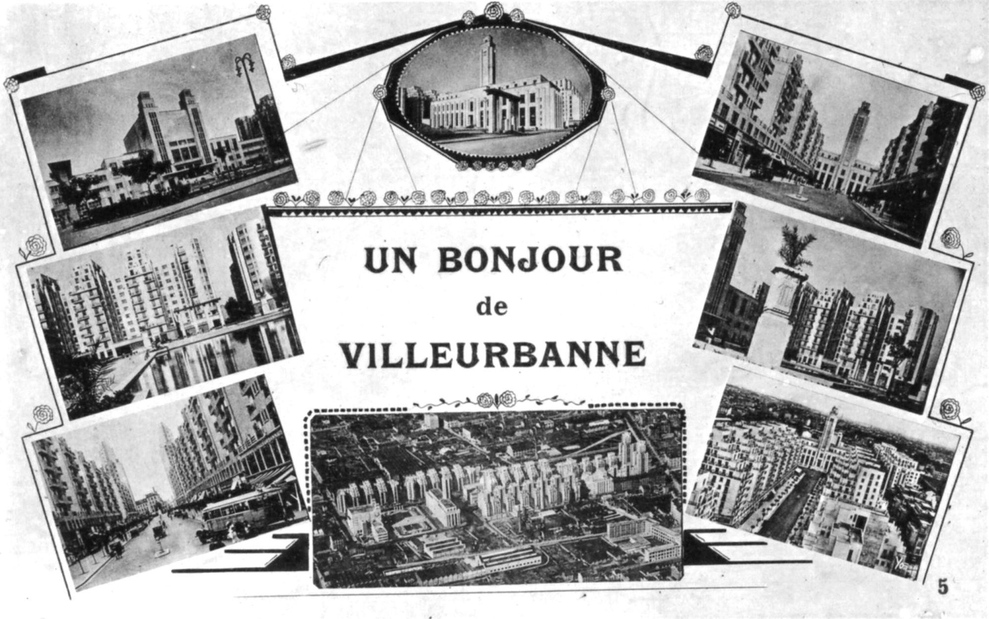 Carte postale. Bibliothèque municipale de Villeurbanne / Le Rize, 2 Fi 570.