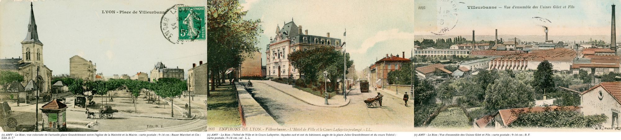 Le paysage de Grandclément au début du XXe siècle, cartes postales