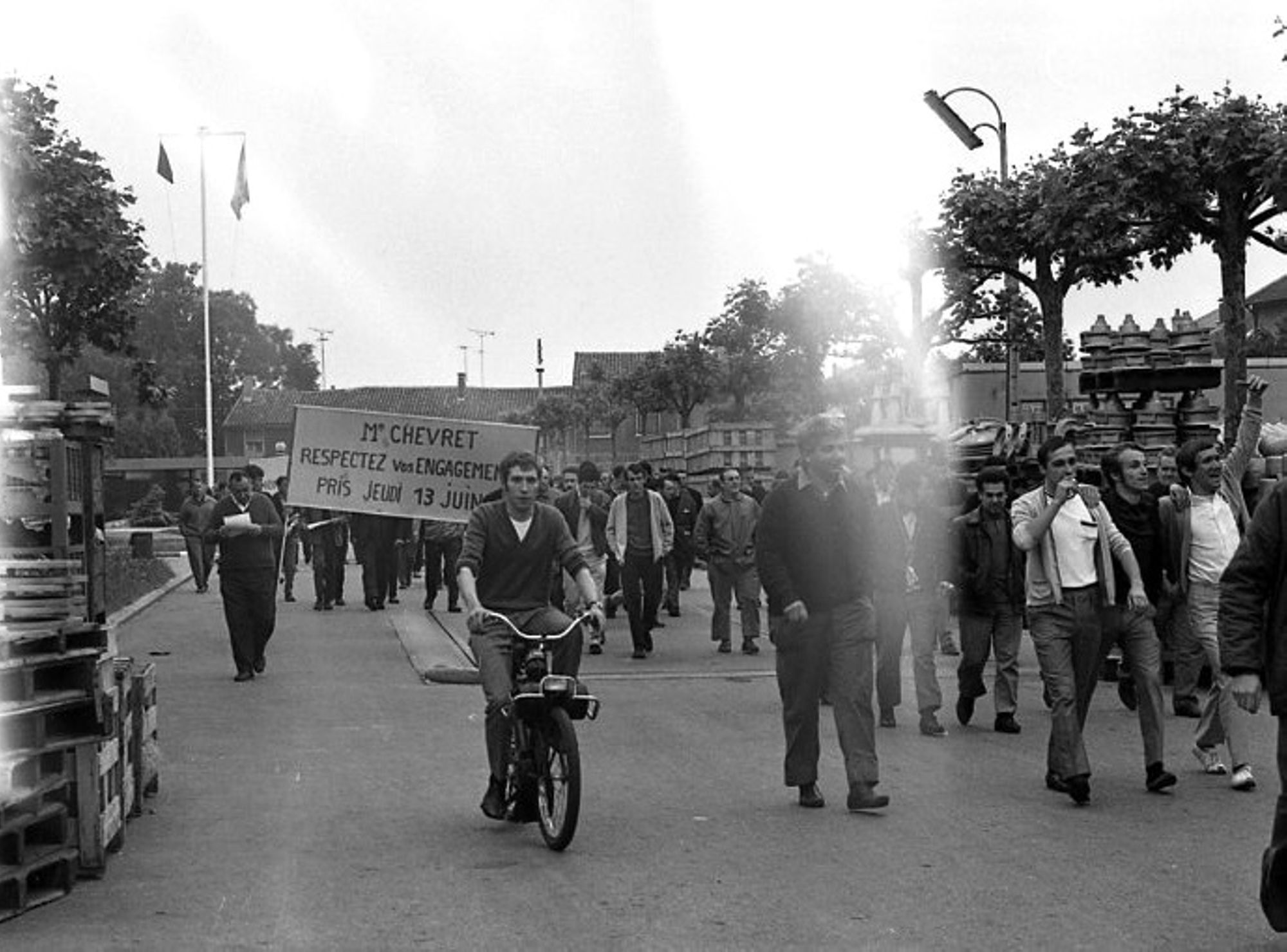 Manifestation syndicale de mai 68
