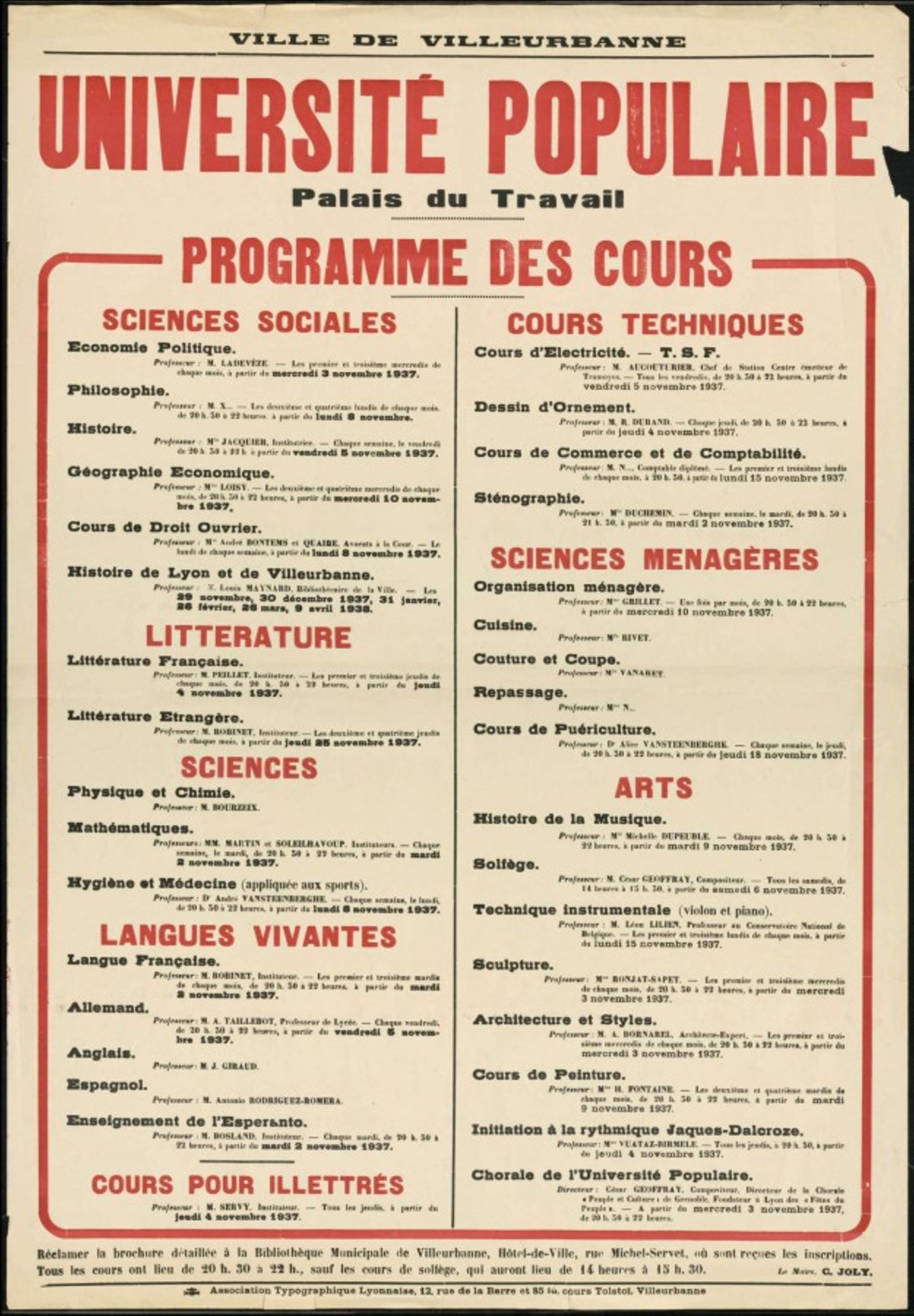 L'université populaire