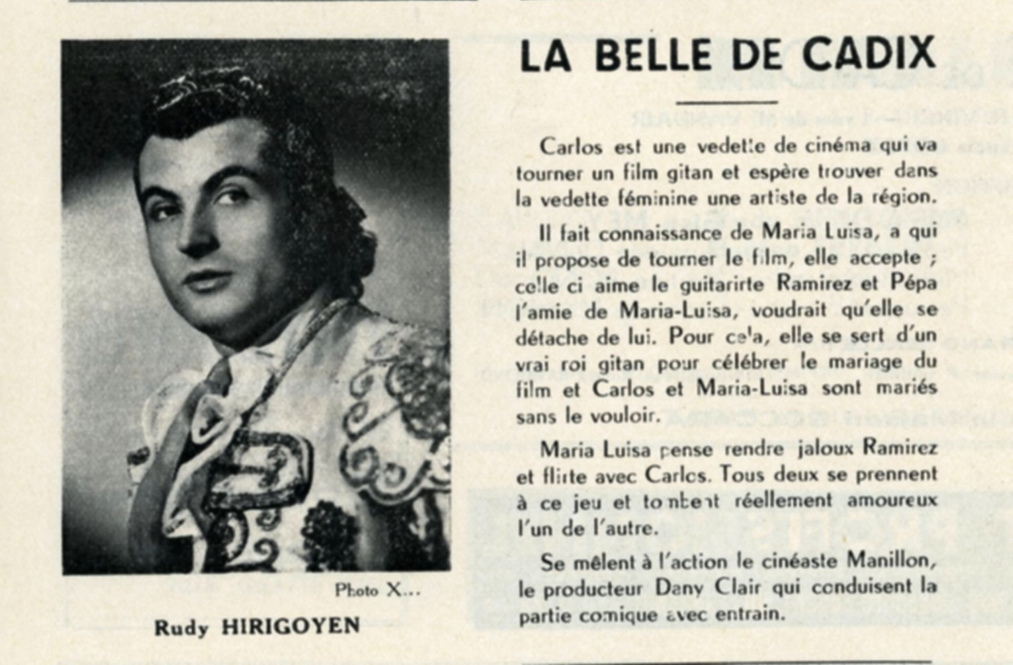 Programme : analyse rattachée au portrait de Rudy HIRIGOYEN