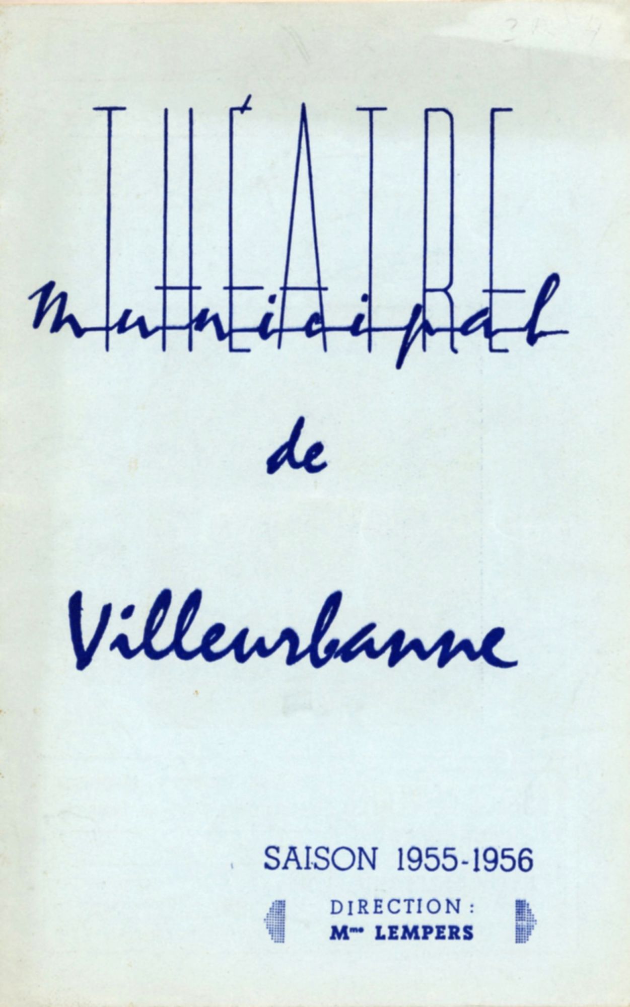 Plume au Vent : couverture du programme (année 1955-1956).