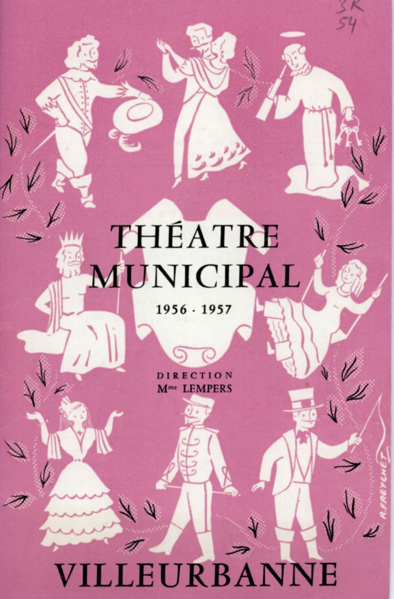 La Fille de Mme Angot : couverture du programme (année 1956-1957).